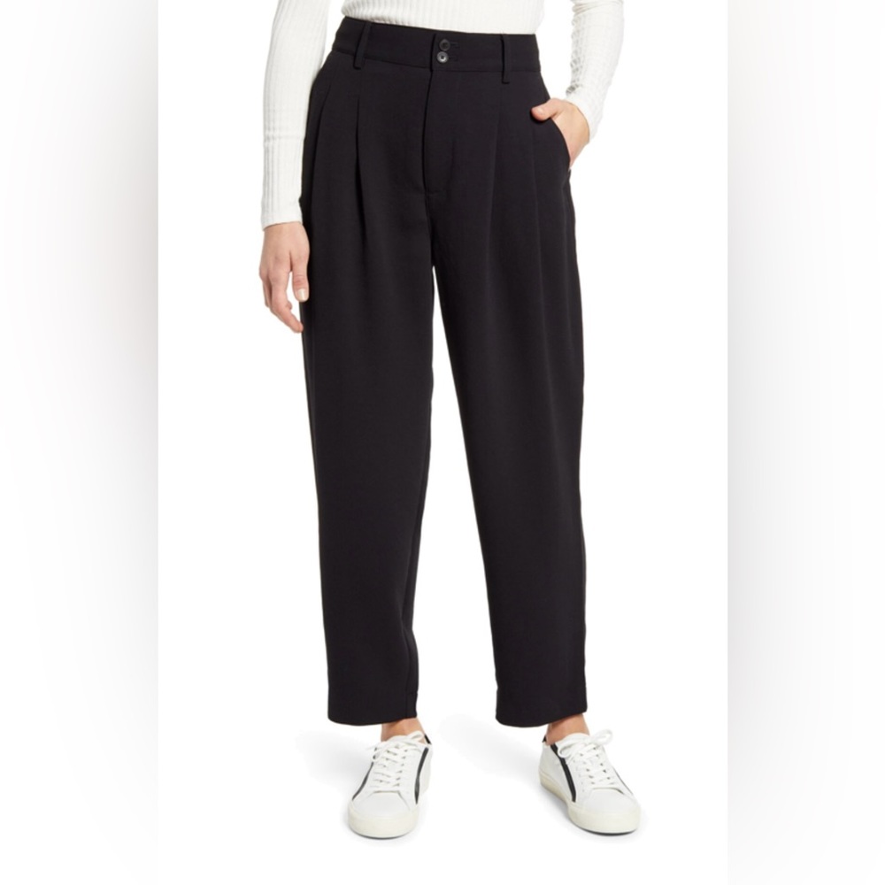 Madewell Black Pleated Trousers